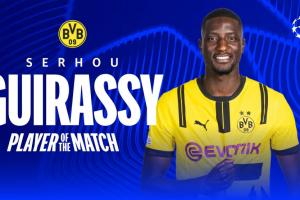 上演帽子戏法，吉拉西当选多特3-1巴萨一役全场最佳球员