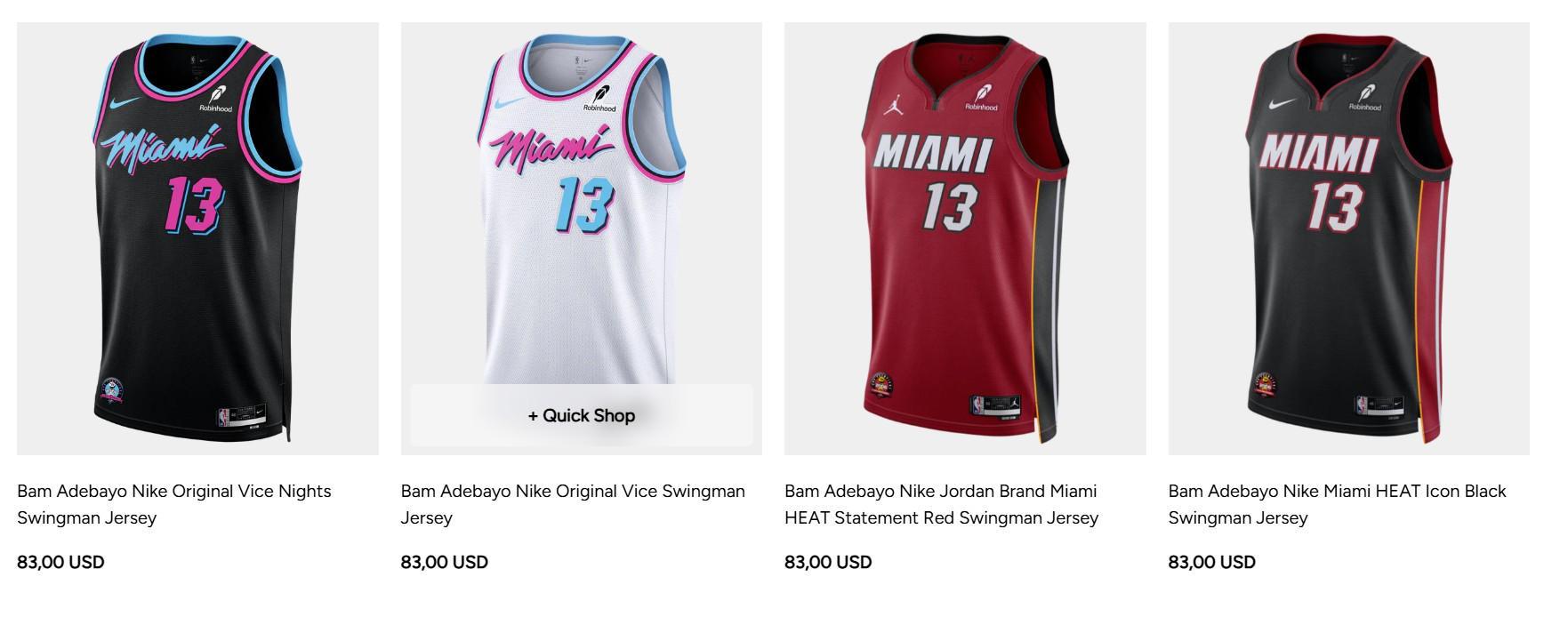 开云注册网址-庆祝阿德巴约83分，热火官方商店上架83美元球衣和13美元门票